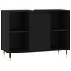 vidaXL Dulap pentru baie, negru, 80x33x60 cm, lemn compozit