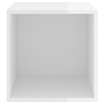 vidaXL Dulapuri de perete, 2 buc., alb extralucios, 37x37x37 cm, PAL