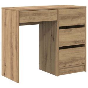 vidaXL Birou Stejar Artizanal Lemn prelucrat 90 x 37.5 x 75 cm