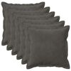 vidaXL Husă pentru pernă 6 pcs HOUTEN Gri &icirc;nchis 30 x 30 cm Catifea