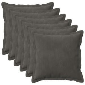 vidaXL Husă pentru pernă 6 pcs HOUTEN Gri &icirc;nchis 30 x 30 cm Catifea