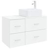 vidaXL Set de mobilier pentru baie 2 buc. Alb Lemn prelucrat