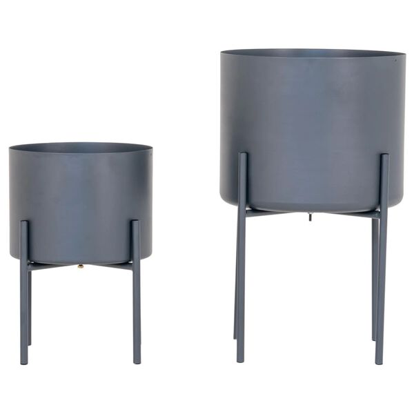 House Nordic Set de ghivece de flori Pavia, 2 piese, gri