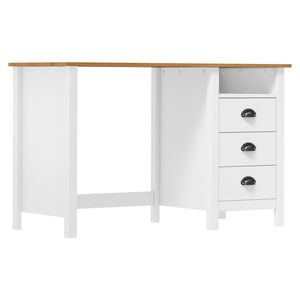 vidaXL Birou Hill cu 3 sertare, 120x50x74 cm, lemn masiv de pin