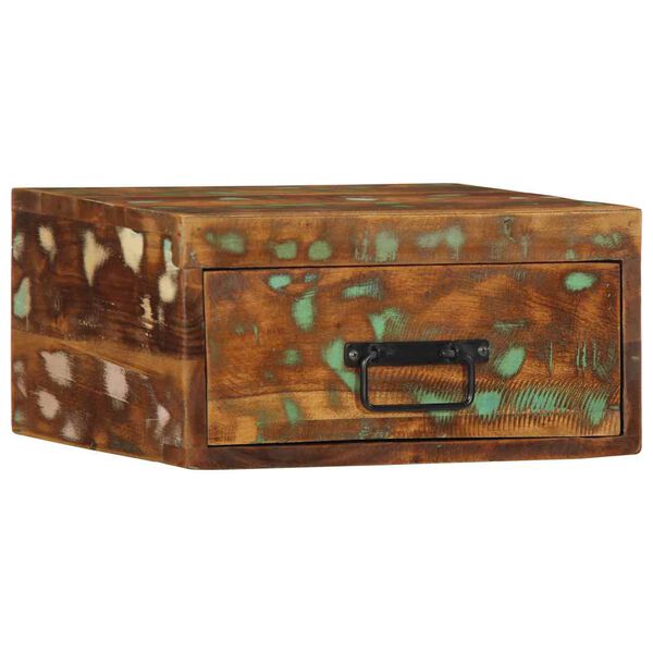 vidaXL Noptieră montată pe perete, lemn masiv reciclat