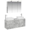 vidaXL Set de mobilier pentru baie 4 buc. Gri Beton