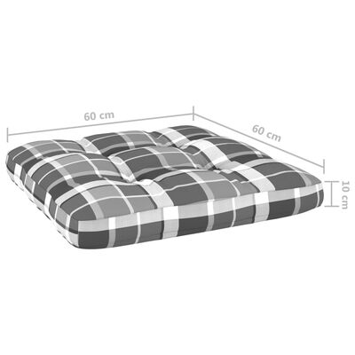 vidaXL Perne de canapea din paleți, 2 buc., gri, model carouri
