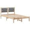 vidaXL Cadru de pat Gri deschis 120 x 200 cm Lemn de pin masiv