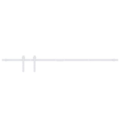 vidaXL Set glisare ușă mini pentru dulap, alb, oțel carbon, 152 cm