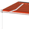 vidaXL Copertină autonomă retractabilă automat oranj&maro 600x350 cm