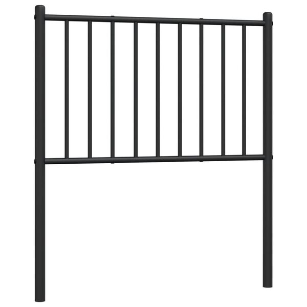 vidaXL Tăblie de pat de schimb metalică, negru, 75 cm