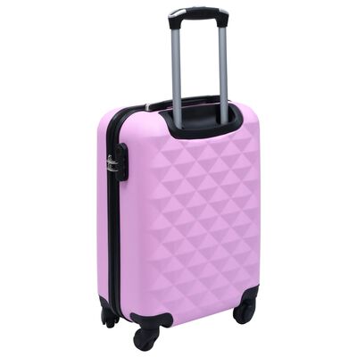 vidaXL Set de valize cu carcasă rigidă, 2 piese, roz, ABS