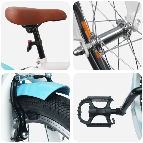 vidaXL Bicicletă pentru Copii 24 Inci pentru 8-12 ani Albastru deschis