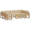 vidaXL Set de canapele de exterior 10 buc. Alb și Bej Poliester