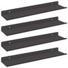 vidaXL Raft suspendat 4 buc. Negru 40 x 8,5 x 2,5 cm Oțel