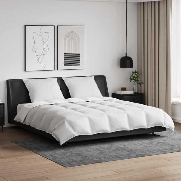 vidaXL Set de Pături cu pernă 3 pcs Alb Pene de rață