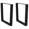 vidaXL Picioare de masă &icirc;n formă de V, 2 buc., negru, 80x(72-73,3) cm, oțel