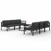 vidaXL Set mobilier de grădină cu perne, 7 piese, antracit, aluminiu