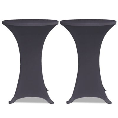 vidaXL Husă elastică pentru masă, 2 buc., antracit, 80 cm