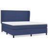 vidaXL Pat box spring cu saltea, albastru, 180x200 cm, material textil