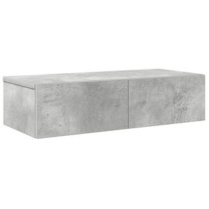 vidaXL Raft de perete cu sertare Gri beton 60x26,5x15cm Lemn prelucrat