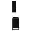 vidaXL Set de mobilier pentru baie 2 pcs Stejar Negru Lemn compozit