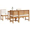 vidaXL Set Bistro de Grădină 4 pcs Maro Lemn Solid de Acacia
