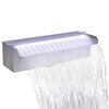 vidaXL F&acirc;nt&acirc;nă piscină dreptunghiulară LED-uri 30 cm oțel inoxidabil