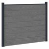 vidaXL Panou de Gardă WPC și Aluminiu Gri