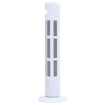 vidaXL Ventilator turn cu telecomandă și temporizator alb Φ24x80 cm