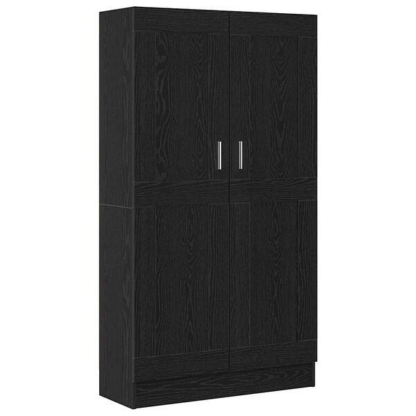 vidaXL Dulap pentru cărți Stejar Negru 82,5 x 30,5 x 150 cm
