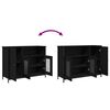 vidaXL Bufet Stejar Negru 100 x 35 x 75 cm