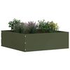 vidaXL Margine pentru gazon 6 pcs Verde măsliniu 40 x 40 x 13 cm Oțel