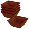 vidaXL Vază pentru Grădină 5 pcs Ruginit 40 x 40 x 15 cm