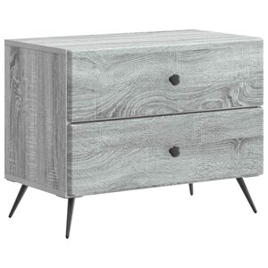 vidaXL Dulap de noapte Sonoma gri 62 x 34,5 x 47,5 cm Lemn prelucrat