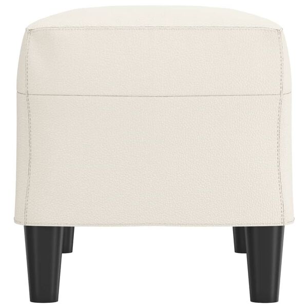 vidaXL Bancă, crem, 70x35x41 cm, piele ecologică