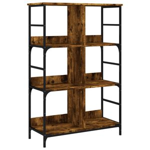 vidaXL Bibliotecă, stejar fumuriu, 78,5x33x117,5 cm, lemn prelucrat