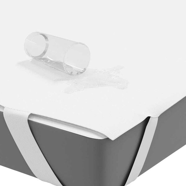 vidaXL Protecție de saltea, alb, 120x200 cm, impermeabilă