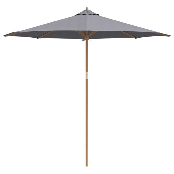 vidaXL Parasol de Grădină Gri &icirc;nchis &Oslash; 270 x 260 cm Bambus