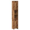 vidaXL Dulap de baie, Lemn vechi, 30x30x183,5 cm, PAL