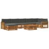vidaXL Set de canapele de exterior 8 pcs Natural și Antracit