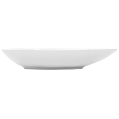 vidaXL Chiuvetă din ceramică, alb, 645 x 455 x 115 mm, triunghi