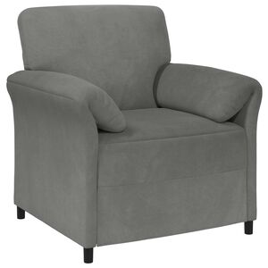 vidaXL Sofa cu un loc Gri &icirc;nchis 88 x 83 x 95 cm Catifea