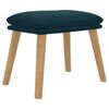vidaXL Taburet, albastru, 45x29,5x35 cm, catifea