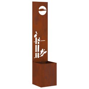 vidaXL Ecran de intimitate pentru grădină Traforaj Ruginit 32 x 140 cm