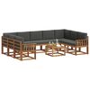 vidaXL Set de canapele de exterior cu pernă 10 pcs Natural și Antracit