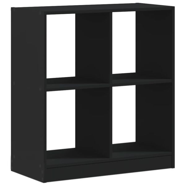 vidaXL Bibliotecă, negru, 68,5x32x75 cm, lemn prelucrat