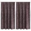 vidaXL Cortine din catifea 2 buc. Maro 140 x 140 cm Catifea