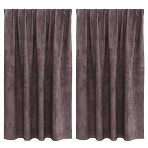 vidaXL Cortine din catifea 2 buc. Maro 140 x 140 cm Catifea