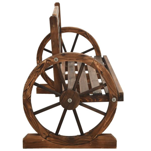 vidaXL Bancă de grădină, 142 cm, lemn masiv de brad